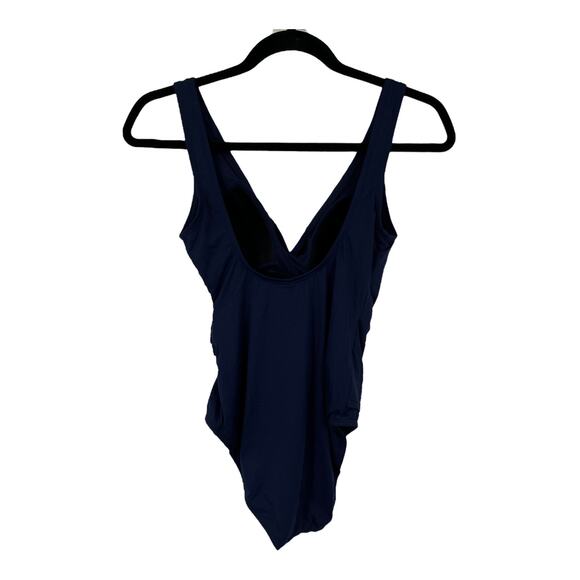 Tommy Bahama Swimsuit Pearl Clara faux wrap one piece navy blue size 4 - Picture 5 of 8